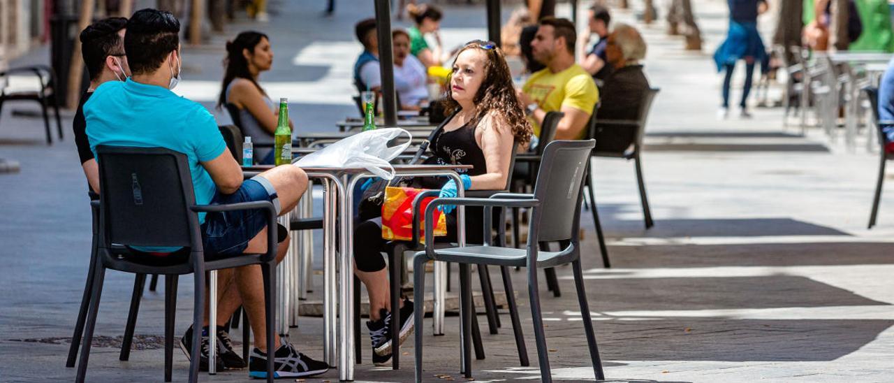 Terrazas esta semana en Benidorm, donde ya se encuentran en Fase 1 desde el lunes.