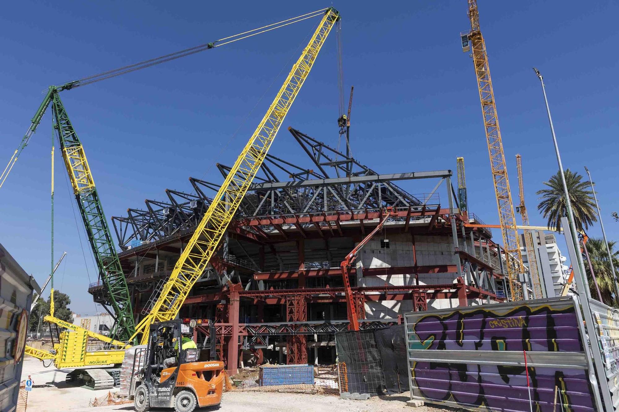 Obras pabellón Roig Arena