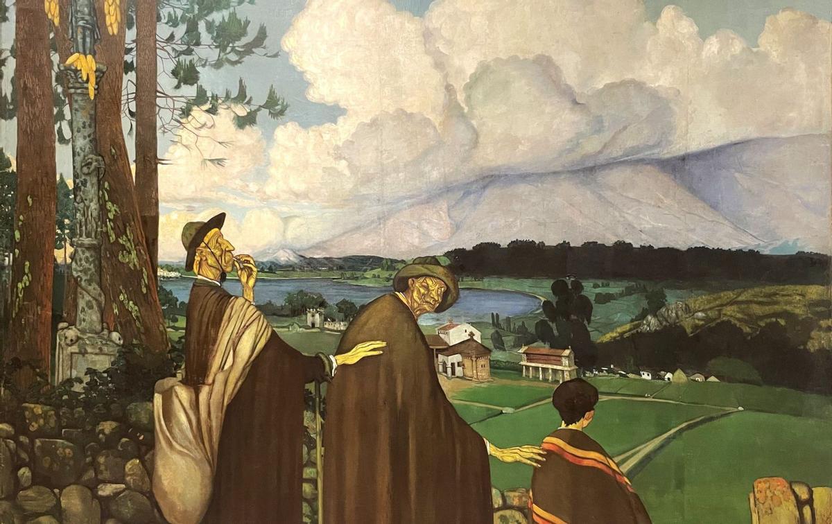 Un dos óleos realizados por Castelao para o Balneario de Mondariz.