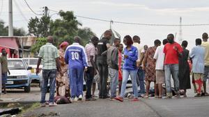 Calle de la capital de Burundi,Bujumbura, después de la masacre. 