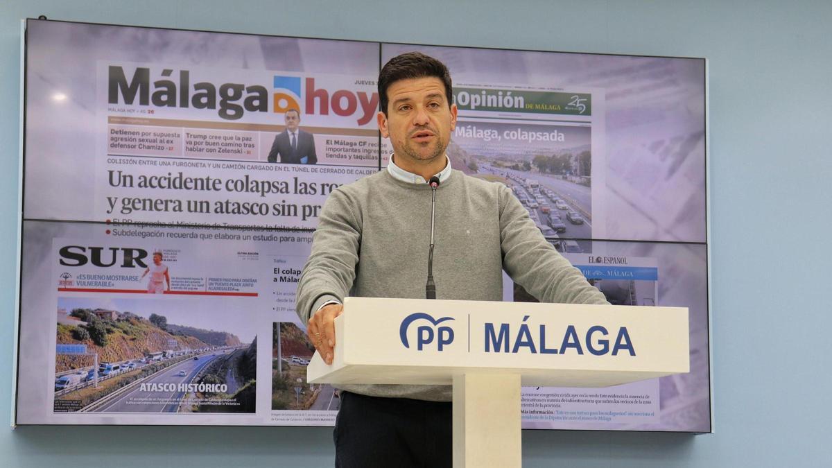 El coordinador provincial del PP de Málaga, Cristóbal Ortega.
