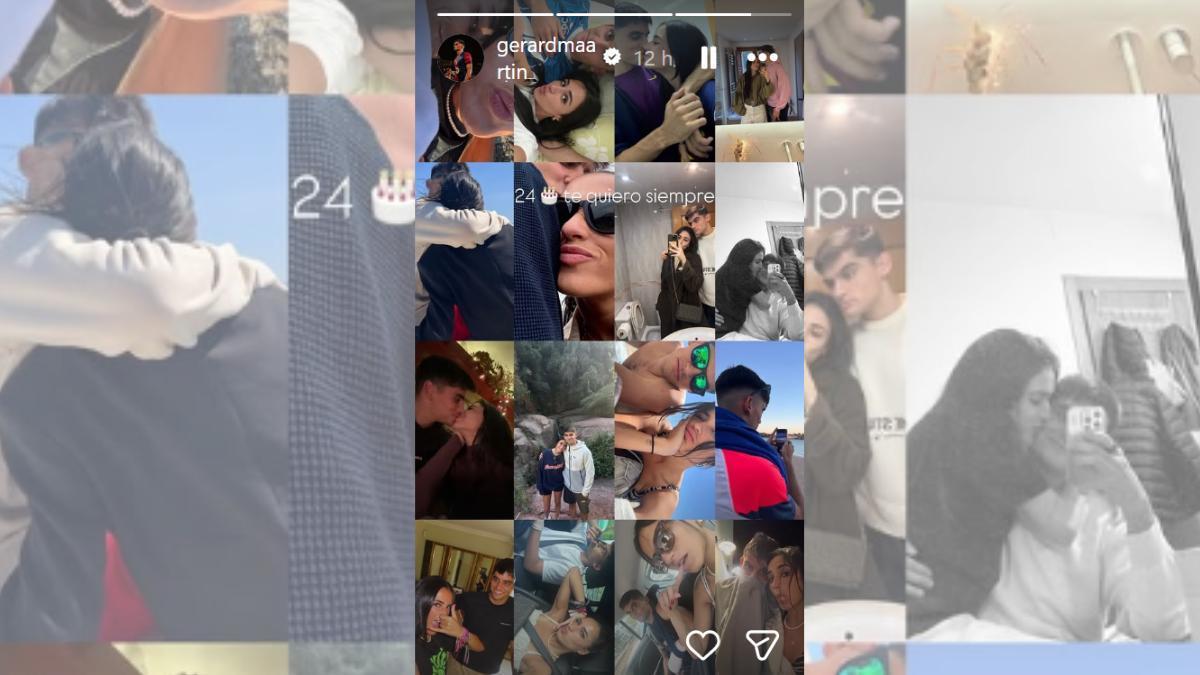 El álbum de fotos de Gerard Martín con su pareja