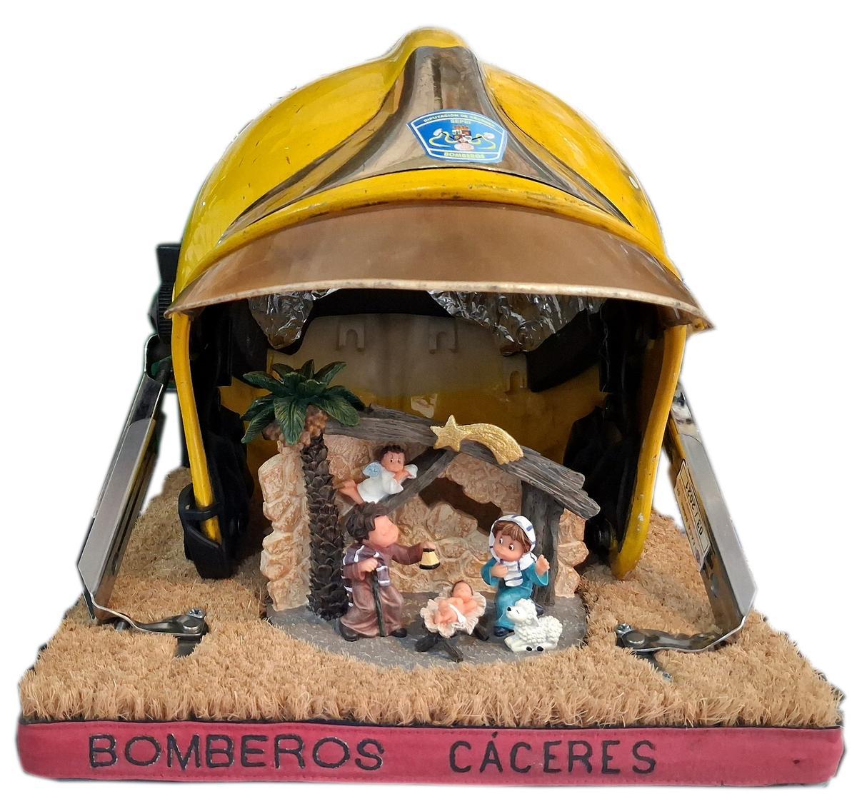 Imagen del Belén creado por los bomberos.