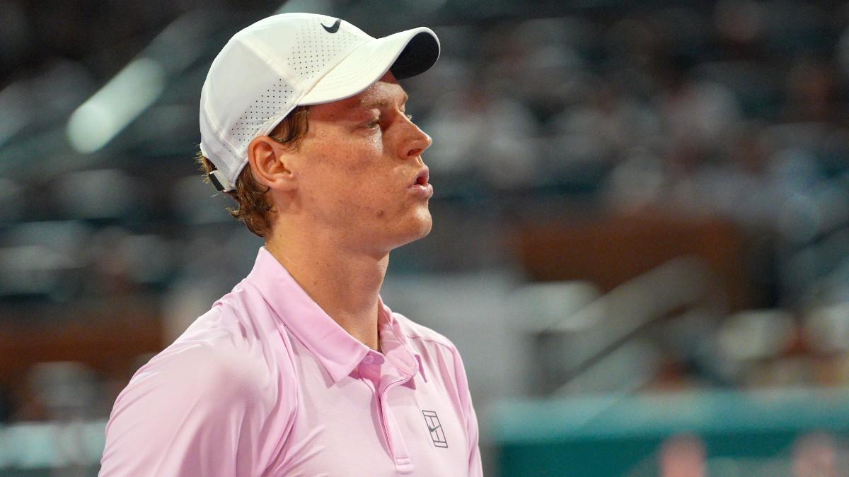 Jannik Sinner, en el duelo contra Corentin Moutet en Miami