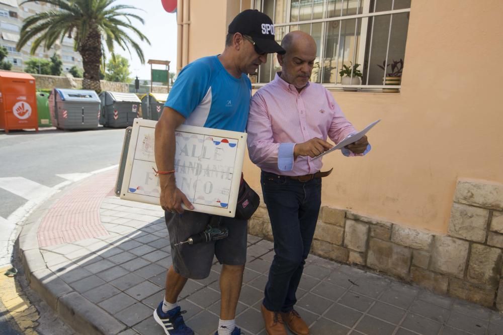 Cambio del callejero franquista