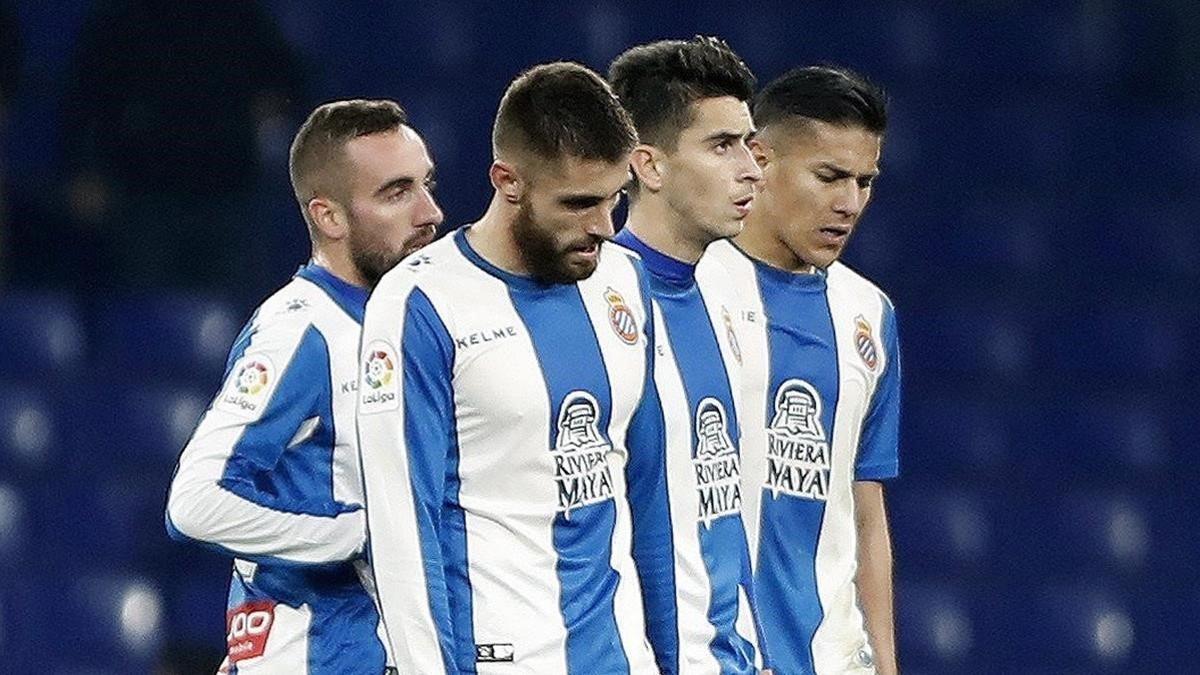 Darder, David López, Marc Roca y Duarte, trasn la derrota ante el Betis.