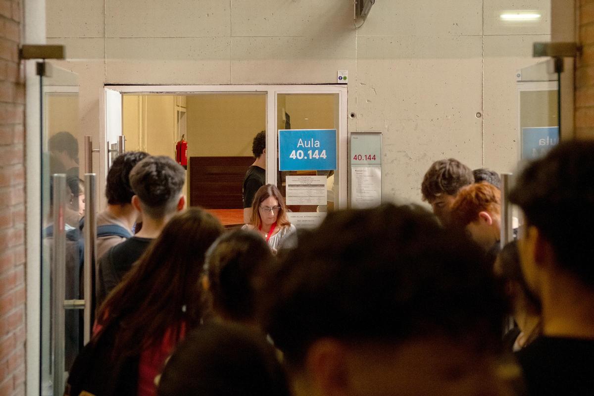Pruebas de selectividad en el campus de la Ciutadella de la UPF de Barcelona