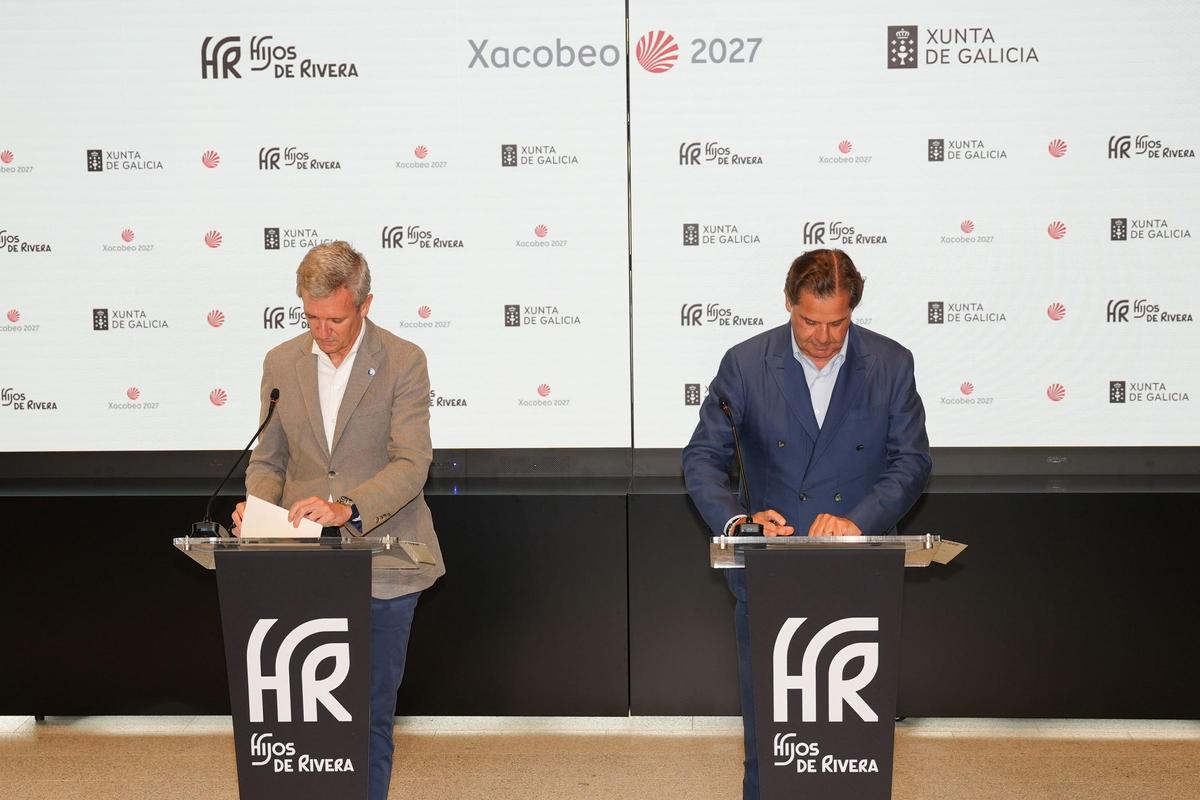 Alfonso Rueda e Ignacio Rivera firman el acuerdo