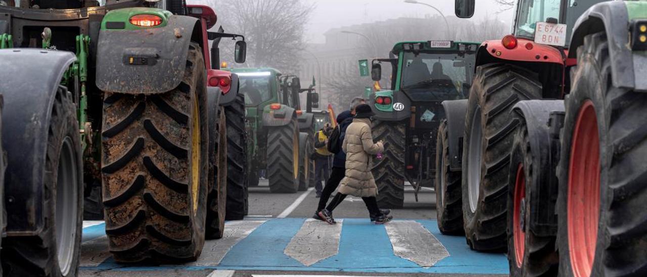 Protestas del sector agrícola a principios de año. | EFE