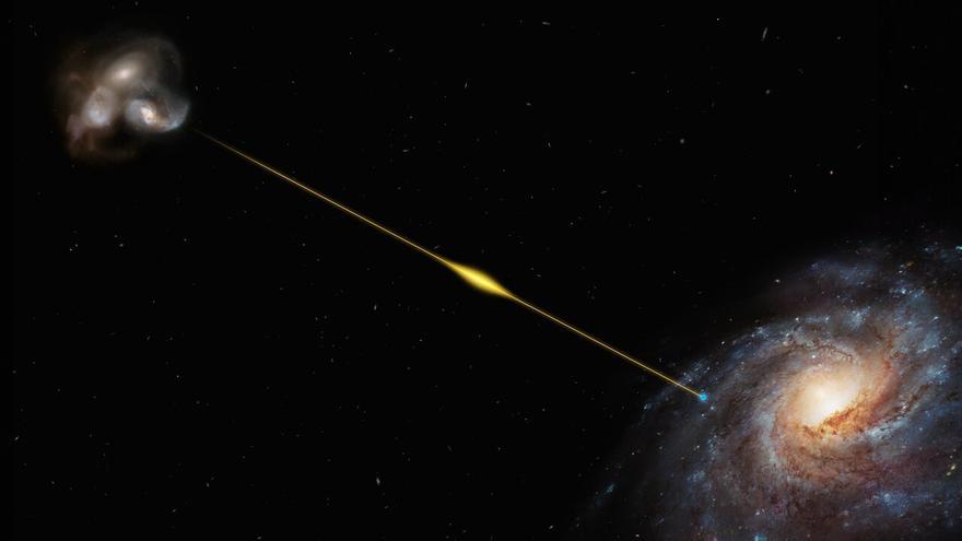 Un destello de radio cósmico muy lejano y misterioso intriga a los astrónomos