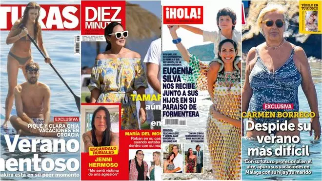 Piqué y Clara Chía en sus vacaciones más tormentosas, Tamara Falcó e Iñigo no pueden ser padres...todo en las portadas de hoy