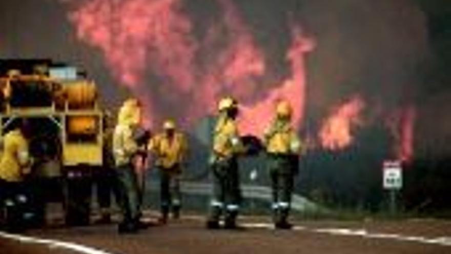 El fuego arrasa 700 hectáreas en Toledo pero no llega a Cáceres