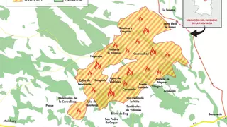 El incendio que afecta a León y Zamora, camino de convertirse en uno de los peores registrados en España