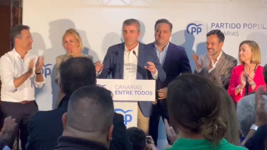 El PP en Canarias celebra ser la segunda fuerza política más votada en las elecciones del 28M