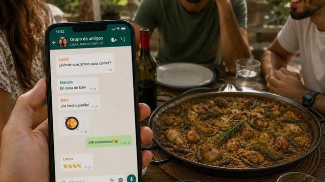 El emoji de la paella, en un móvil.