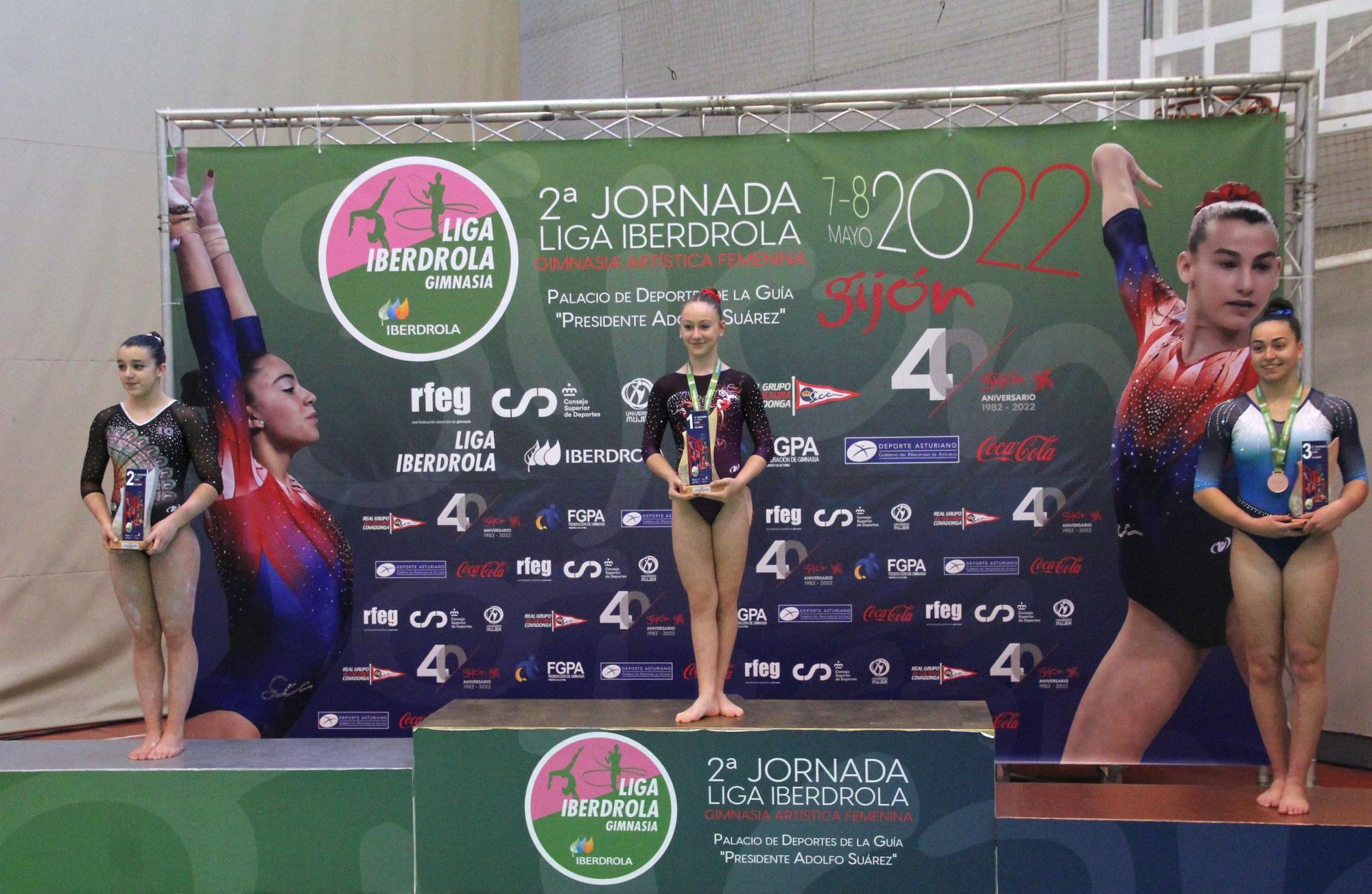 Segunda fase de la Liga Iberdrola de gimnasia artística en Gijón