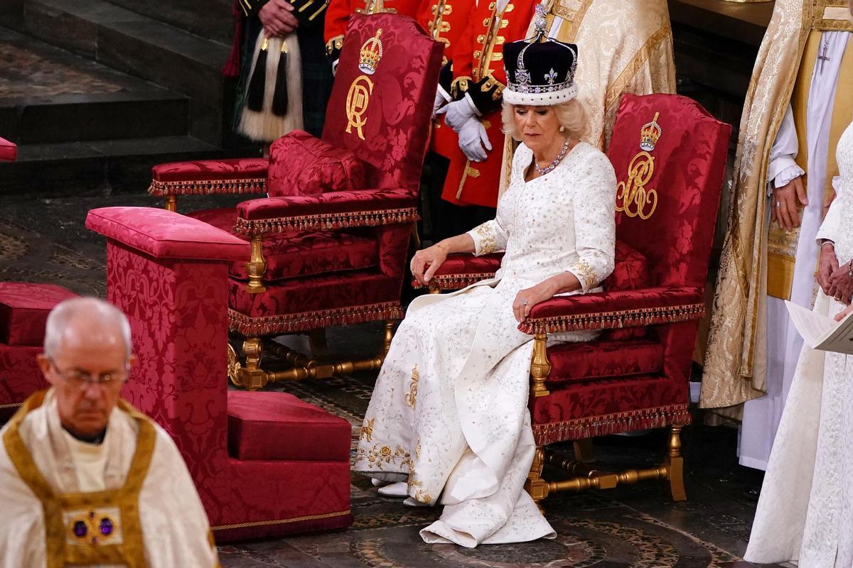 Reina Camilla en la coronación del pasado mayo