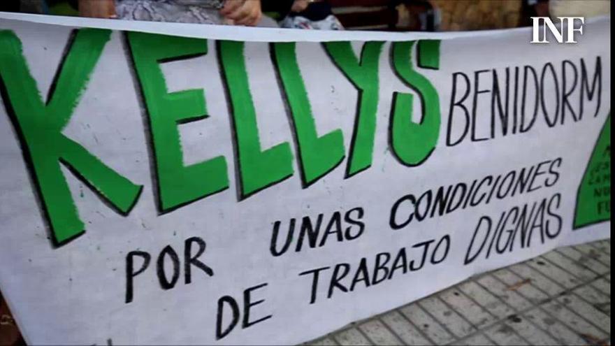 Decenas de «kellys» alzan la voz contra la precariedad en Benidorm