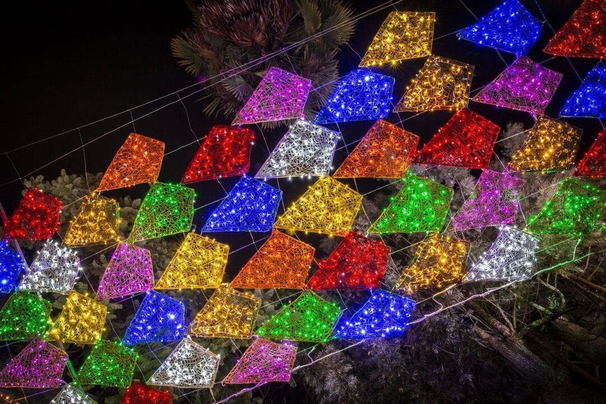 Decoración en la Navidad de Águeda, Portugal.