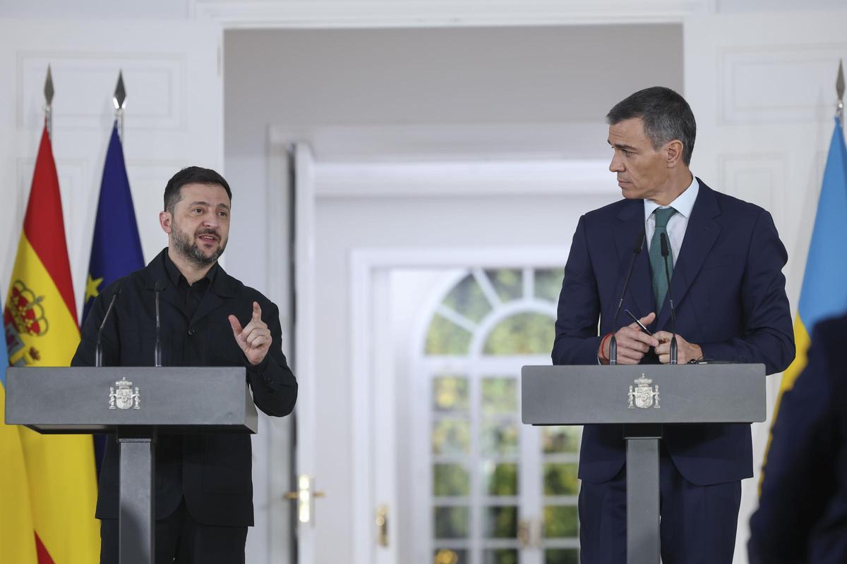 Zelenski y Sánchez, en una visita anterior del líder ucraniano a España.