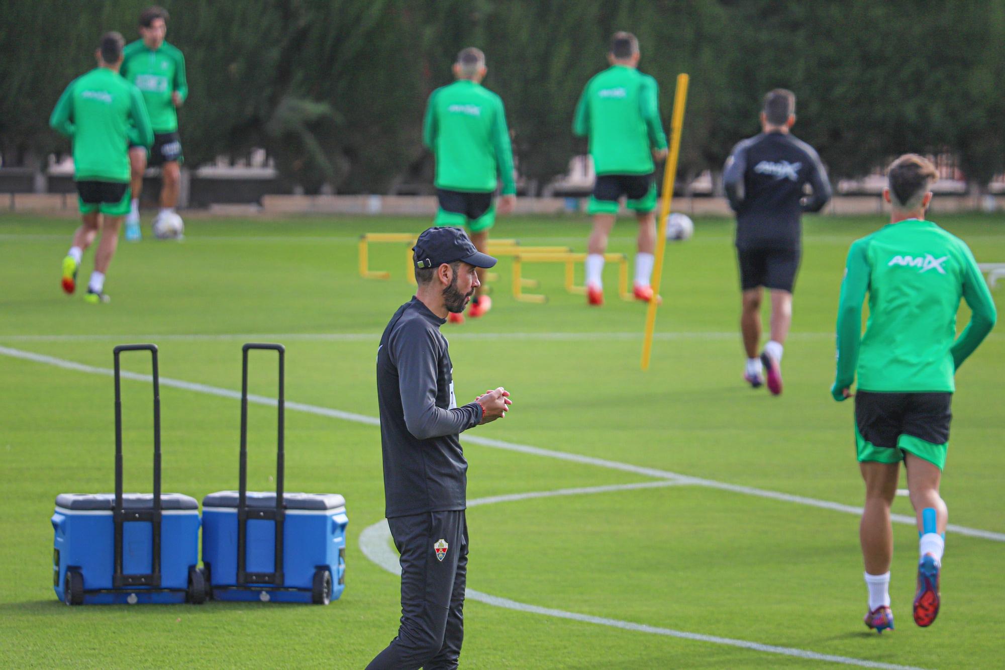 Primer entrenamiento de Machín como entrenador del Elche CF