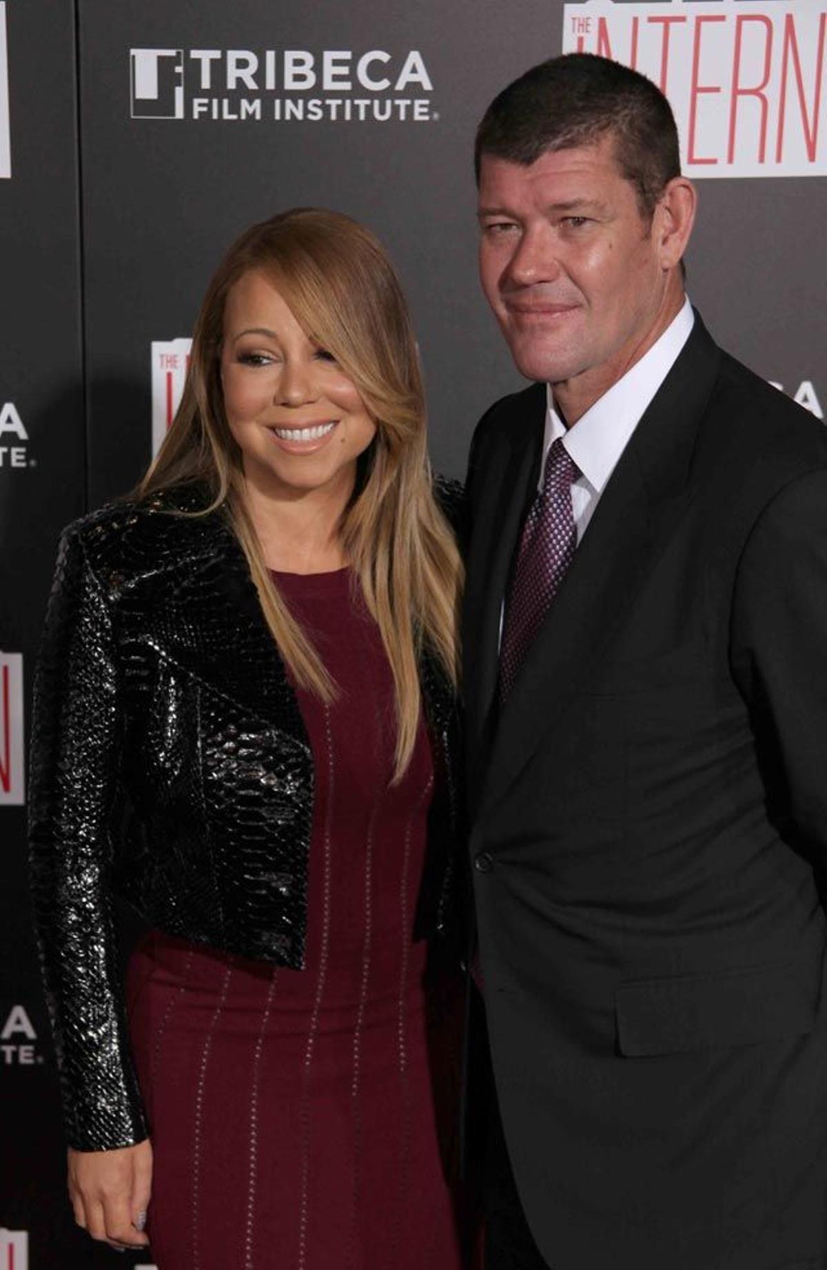 Mariah Carey y James Packer, en el estreno de 'The Intern' en Nueva York