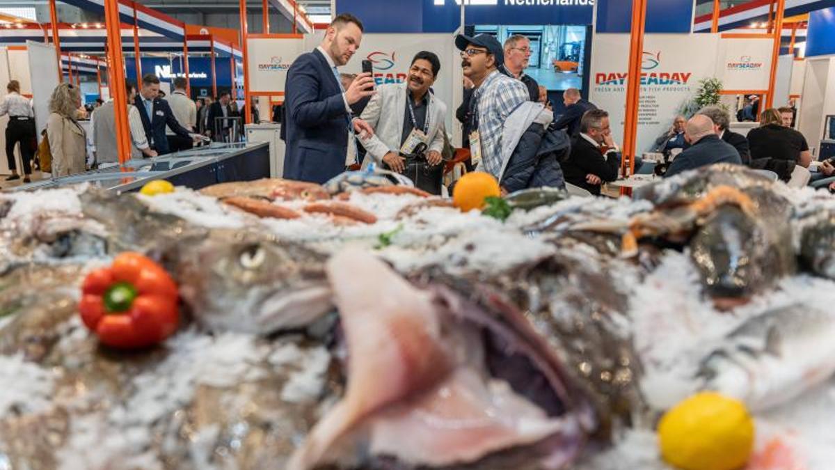 Aspecto de la feria Seafood que organiza Fira de Barcelona en su edición de 2024