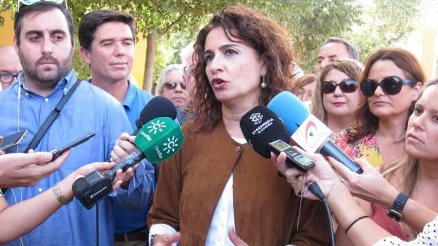 La ministra d&#039;Hisenda, María Jesús Montero, ahir a Sevilla