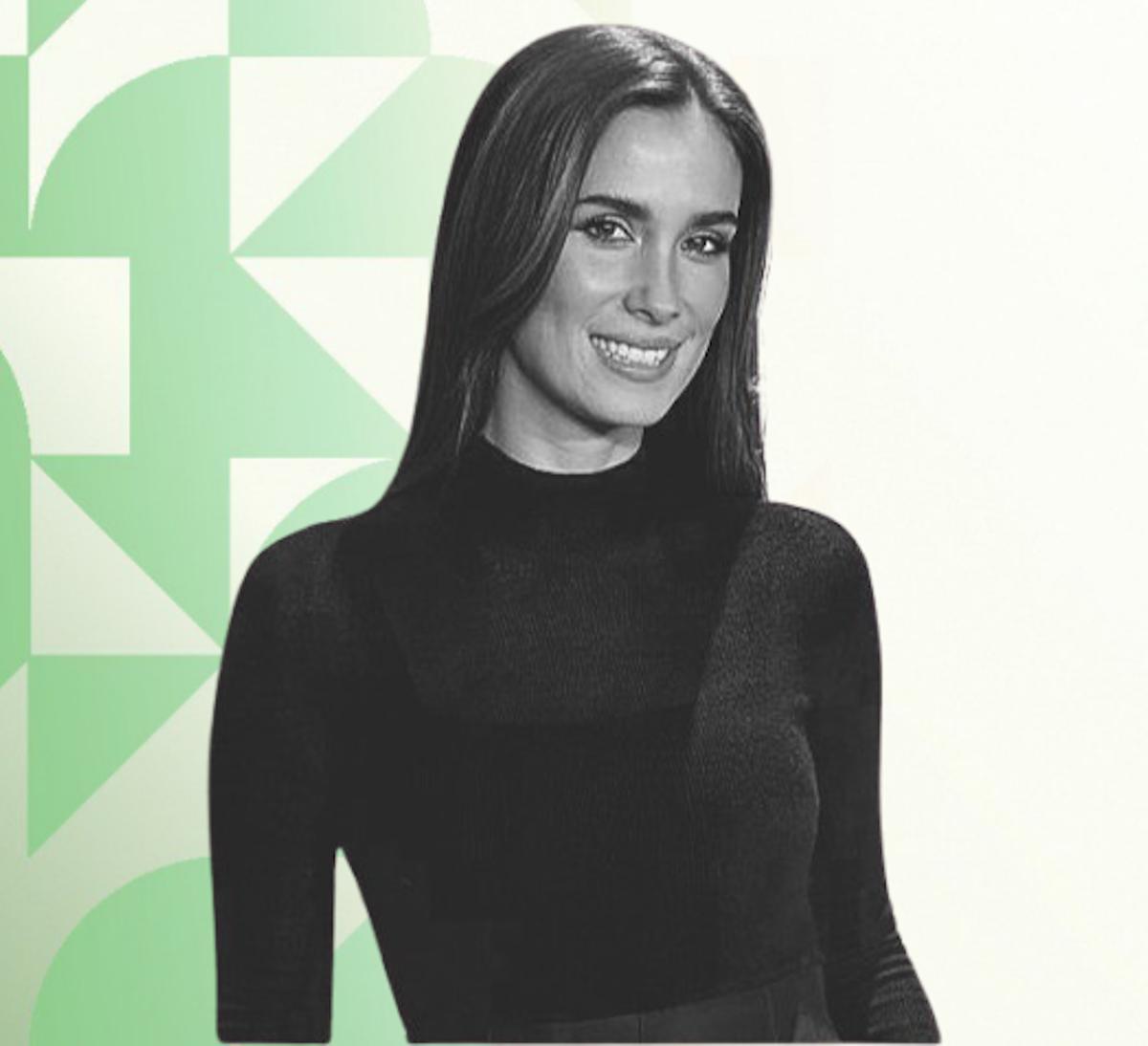 Anna Zapala in a provocative pose, embodying confidence and allure