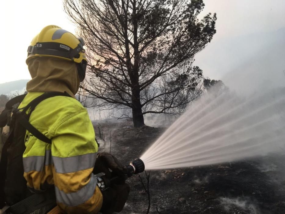 Incendio forestal en Culla