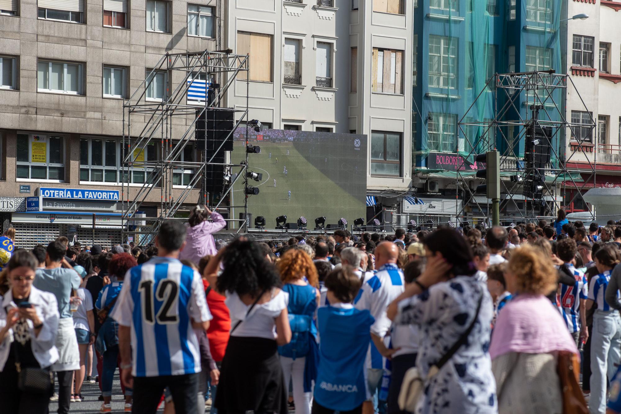 Fiesta frustrada del Deportivo en Cuatro Caminos