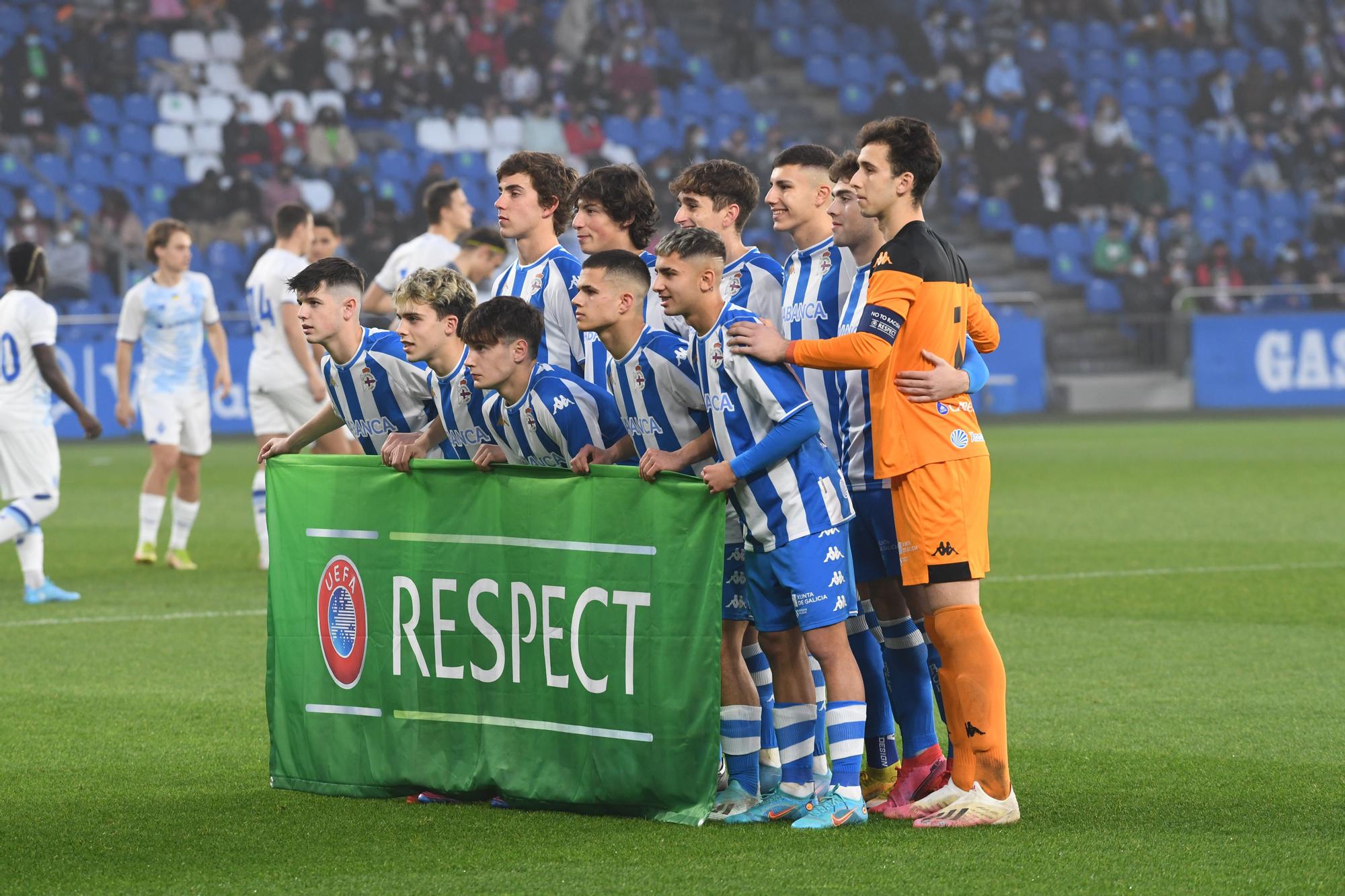 El Dépor juvenil cae en la Youth League contra el Dynamo de Kiev en los penaltis