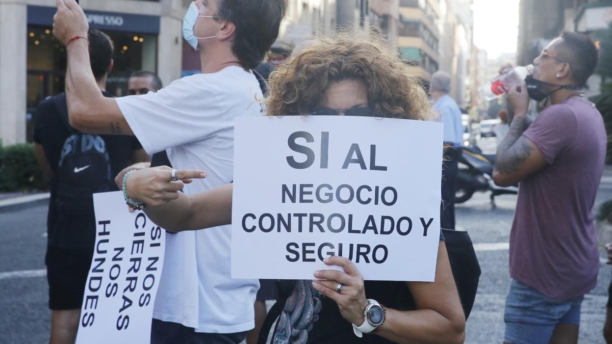 Protestas de los hosteleros en Alicante