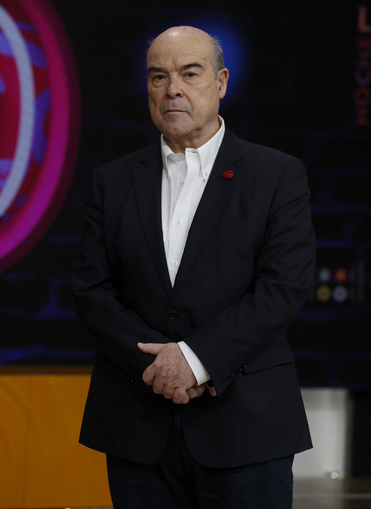 Antonio Resines en el plató de La noche D