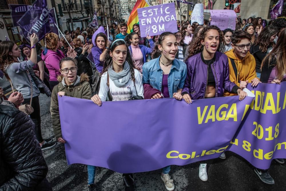 Manifestación del 8 de marzo en Alcoy.