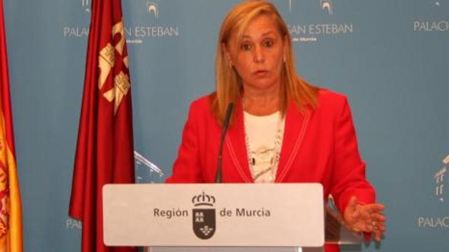 María Pedro Reverte, portavoz del Gobierno Regional, en su comparecencia de hoy