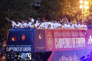 Celebración de la selección española en Madrid