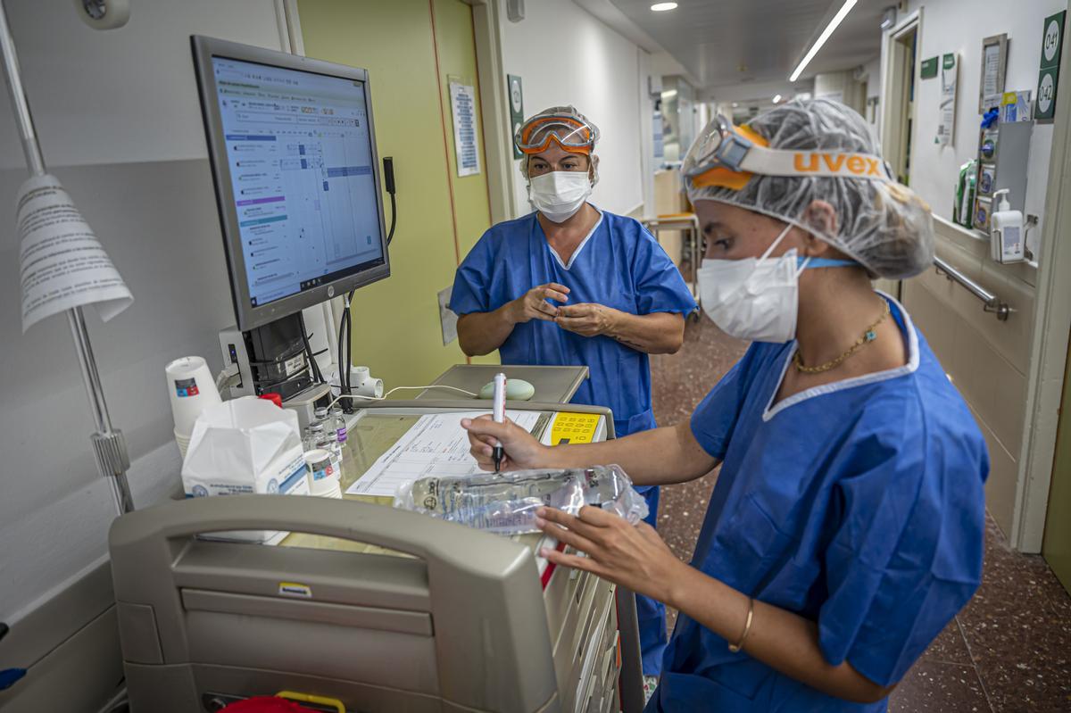 Planta Covid del Hospital Clínic, en imágenes