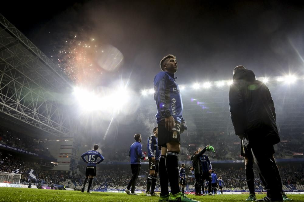 El partido entre el Real Oviedo y el Girona, en imágenes