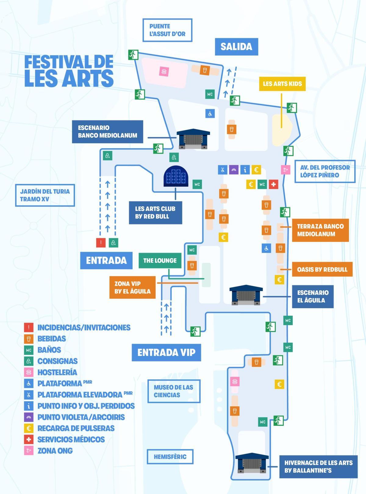 Plano del Festival de les Arts.