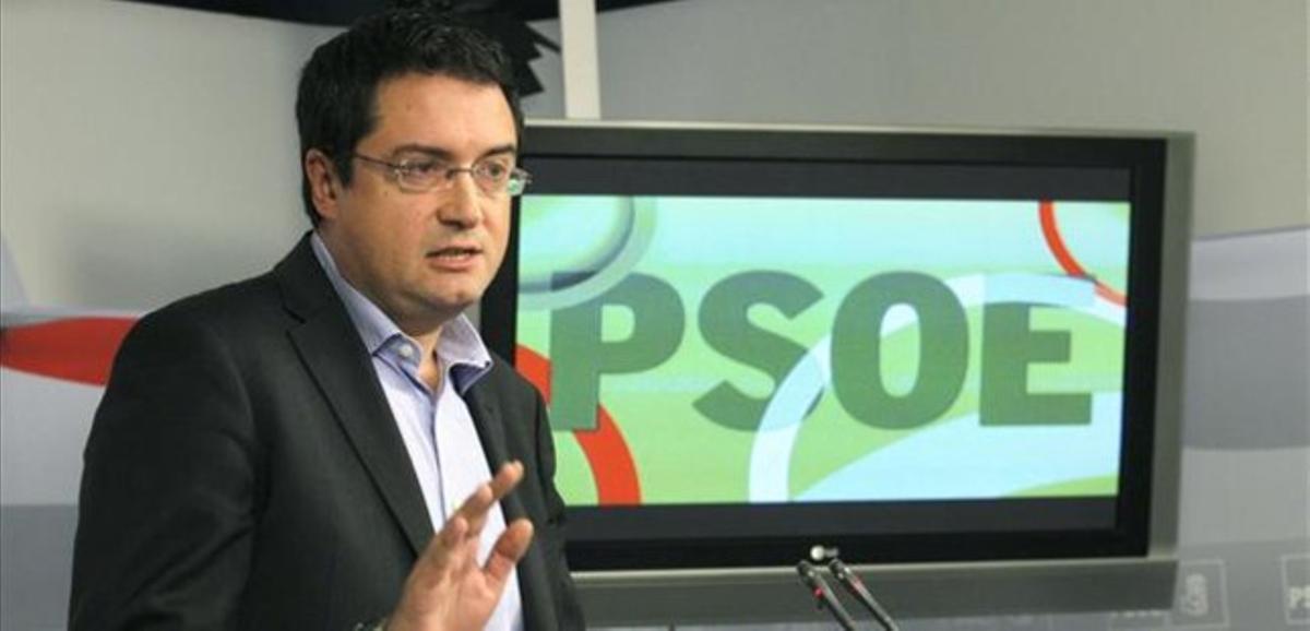 El secretari d’organització del PSOE, Óscar López, al quarter general dels socialistes, divendres passat.