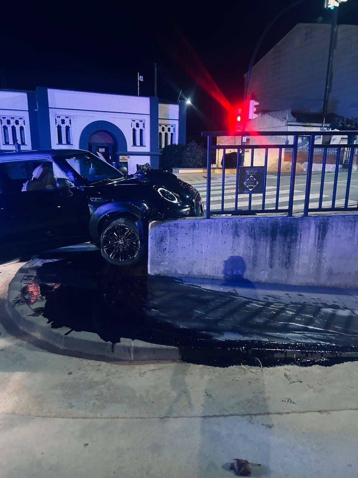 El vehicle accidentat a Vidreres.