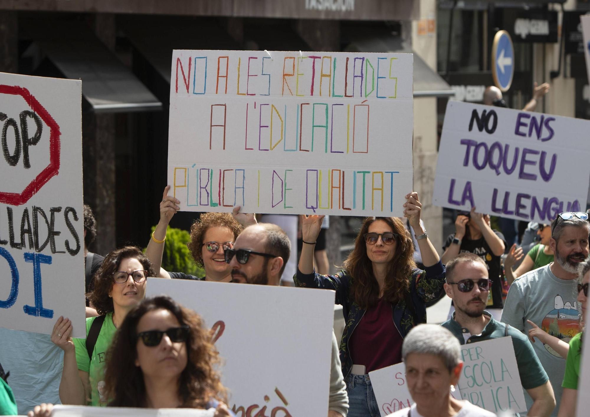 La huelga educativa en València, en imágenes