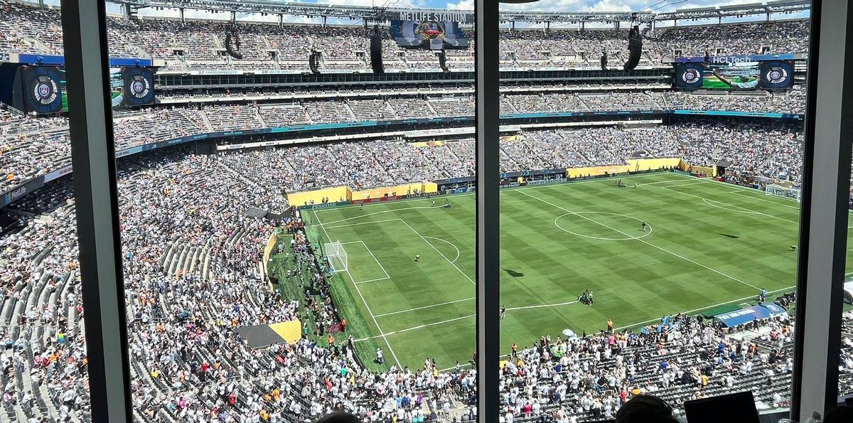 Visión desde el 'press box' del MetLife Stadium donde se celebrará la final del Mundial de 2026.