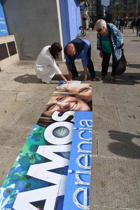 Mural por el Día del Mayor en Afundación