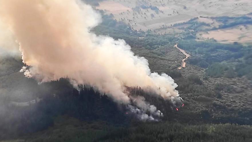 El incendio de Cabanillas de San Justo (León) se mantiene en nivel 1 tras quemar 60 hectáreas
