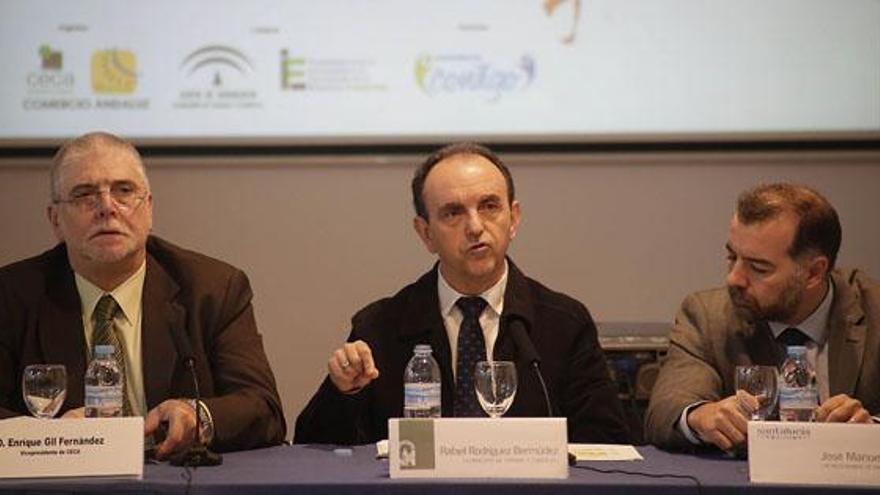 Enrique Gil, Rafael Rodríguez y José Manuel Ordóñez, en las jornadas.