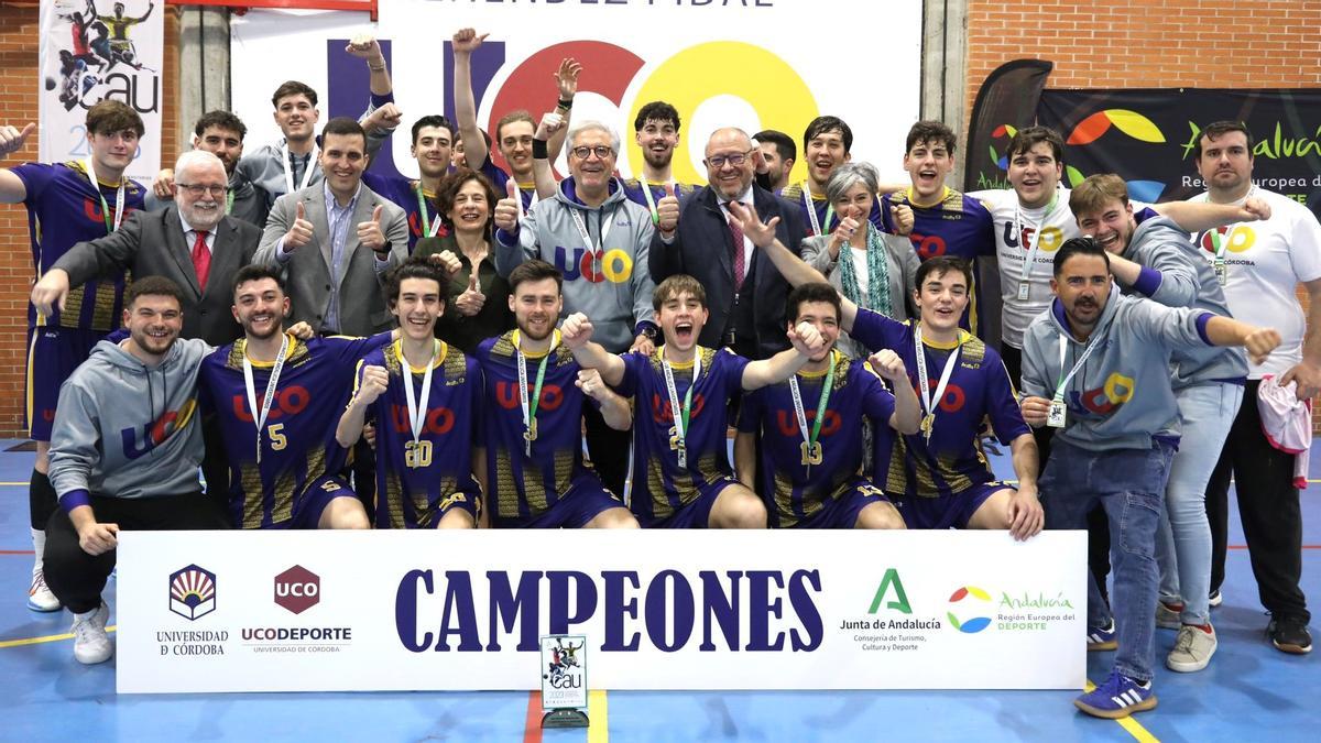 La selección de la UCO campeona de Andalucía de balonmano.