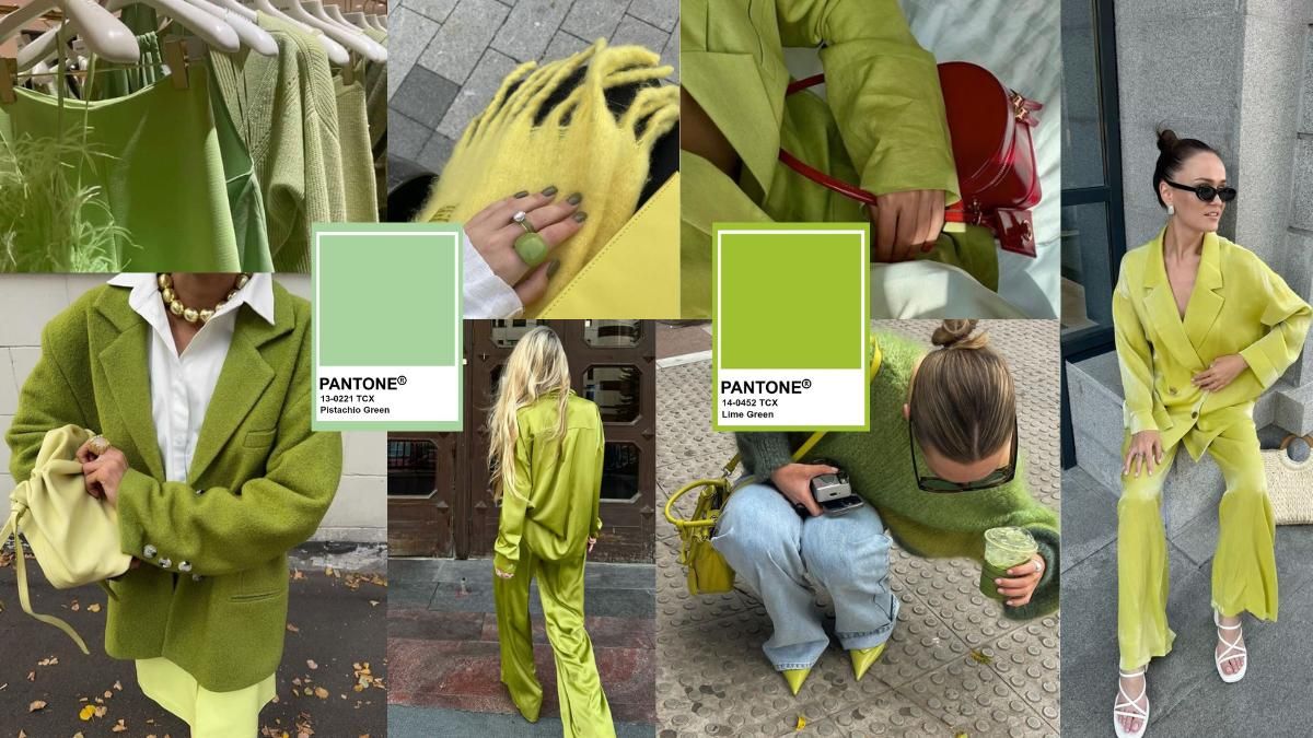 verde pistacho y verde lima