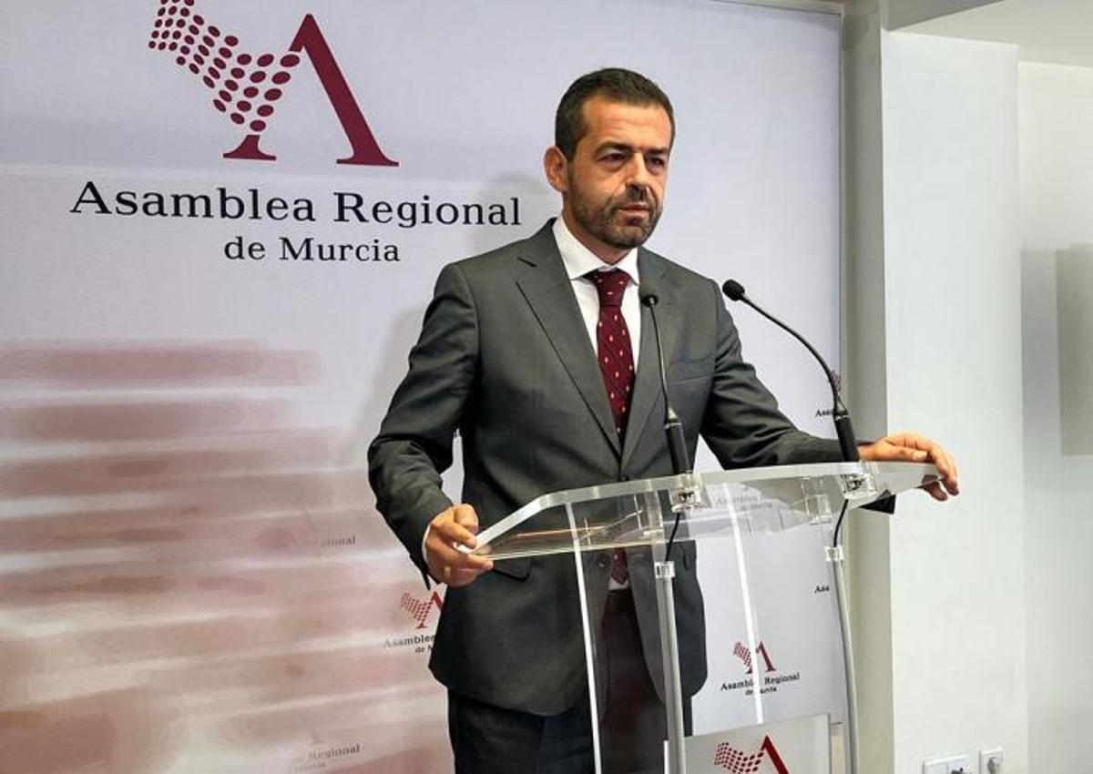 Rubén Martínez Alpañez, portavoz de Vox en la Cámara murciana.